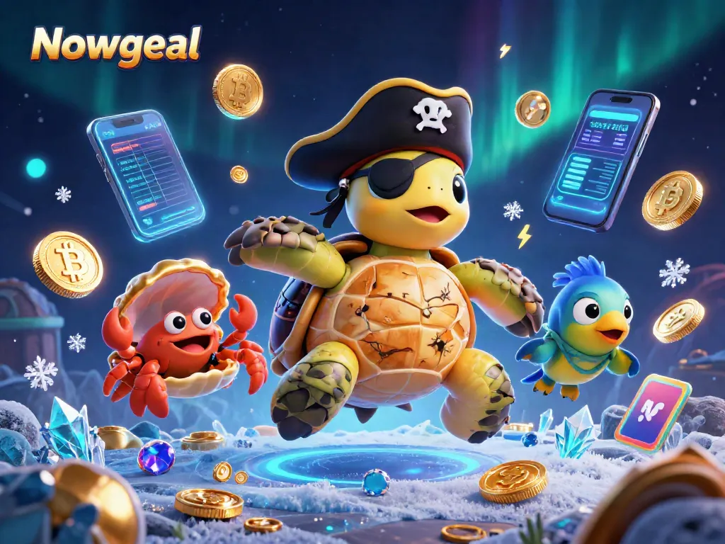 Bet on live scores and match predictions with Nowgoal, featuring a vivid 3D scene of gaming action.