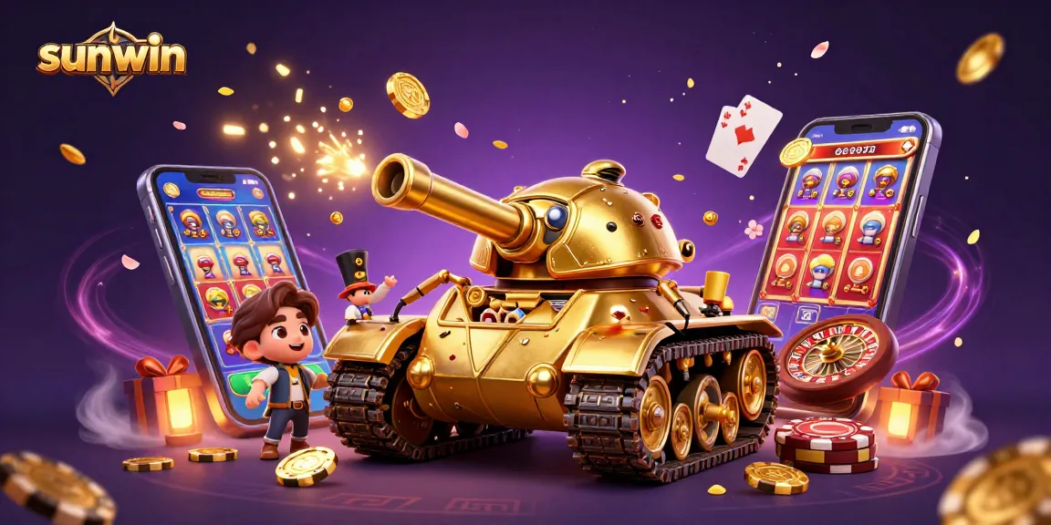 Play wining games with sunwin's immersive casino adventures featuring a golden beetle tank.