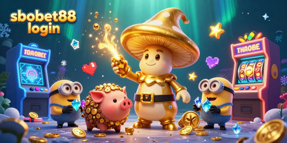 Experience sbobet88 login with a vibrant casino scene featuring magical characters amidst gaming elements.