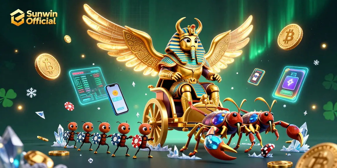Experience vibrant gaming adventures with Sunwin Official, illuminated by golden coins and characters.