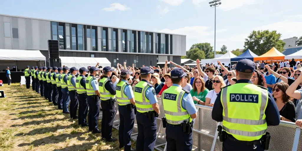 Event Security professionals providing safety at a community festival.