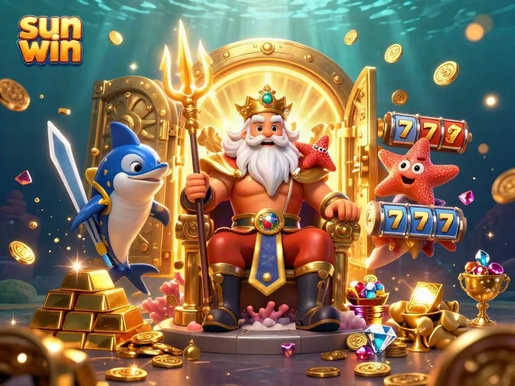 Experience the thrill of sun win with vibrant casino-themed elements and dynamic characters.