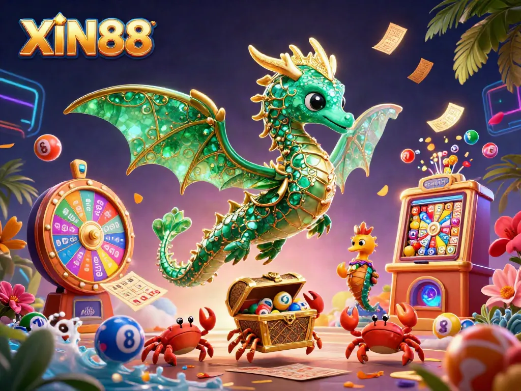 XIN88 invites players to a vibrant casino experience filled with colorful game elements and engaging characters.