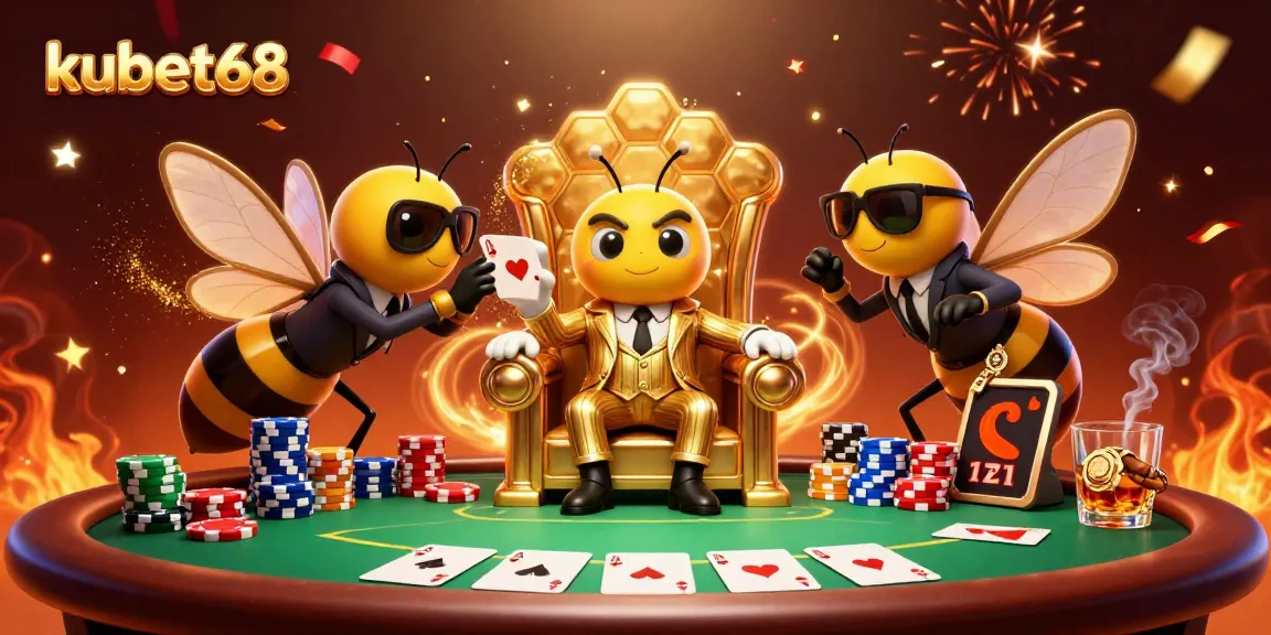 Experience high-stakes poker action like kubet68 with a lively bumblebee mob boss!