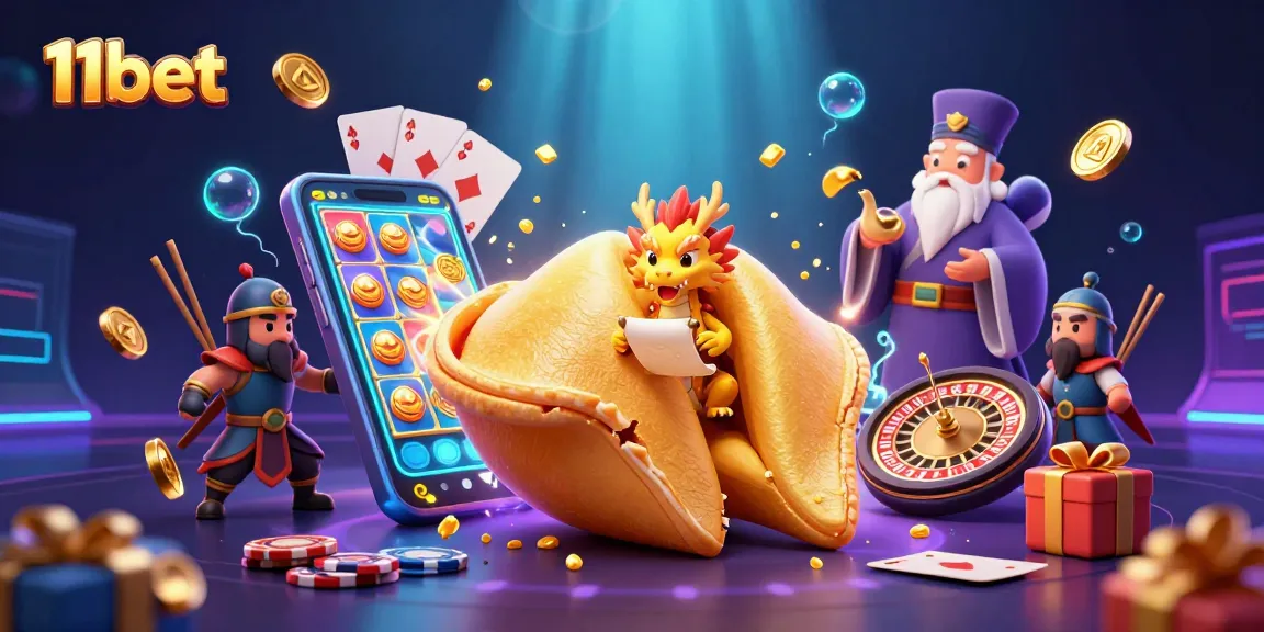 Experience the vibrant and engaging world of 11bet with dynamic gaming elements and characters.