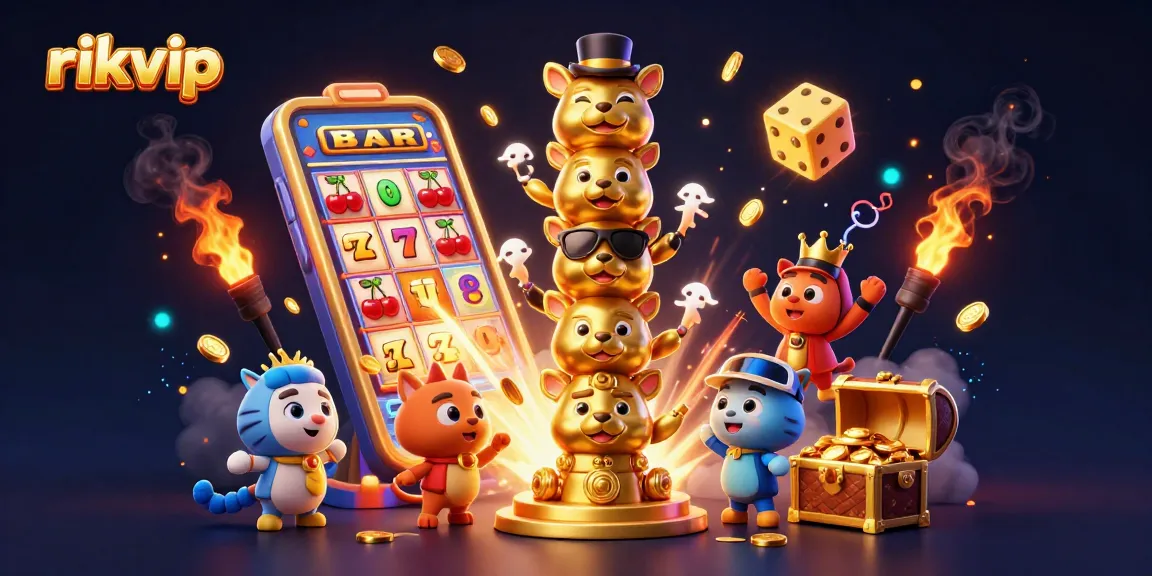 Experience thrilling games with rikvip's dynamic slot machine and enchanting golden totem.
