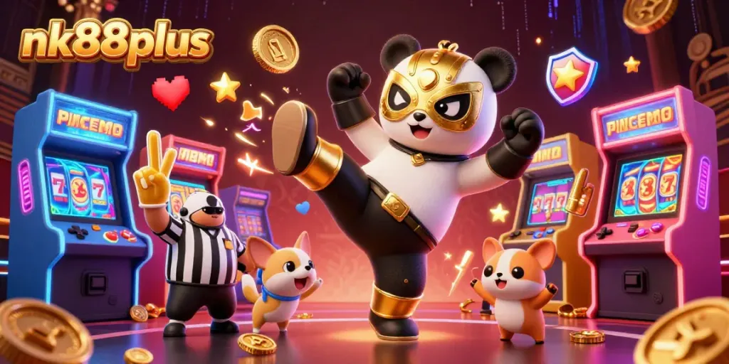Engage with the vibrant nk88plus online casino experience featuring dynamic characters and colorful game elements.