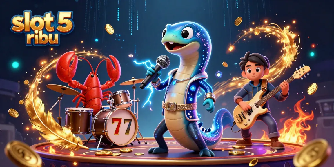 Play exciting slot 5 ribu games with vibrant underwater casino characters and dynamic elements.