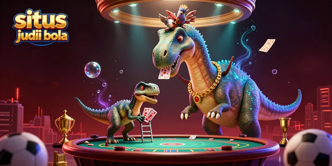 Experience situs judi bola with dynamic sports betting action in a vibrant 3D illustration.