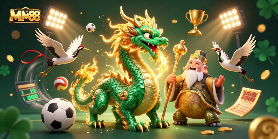 Experience the thrill of MM88 with a vibrant 3D casino scene filled with excitement.